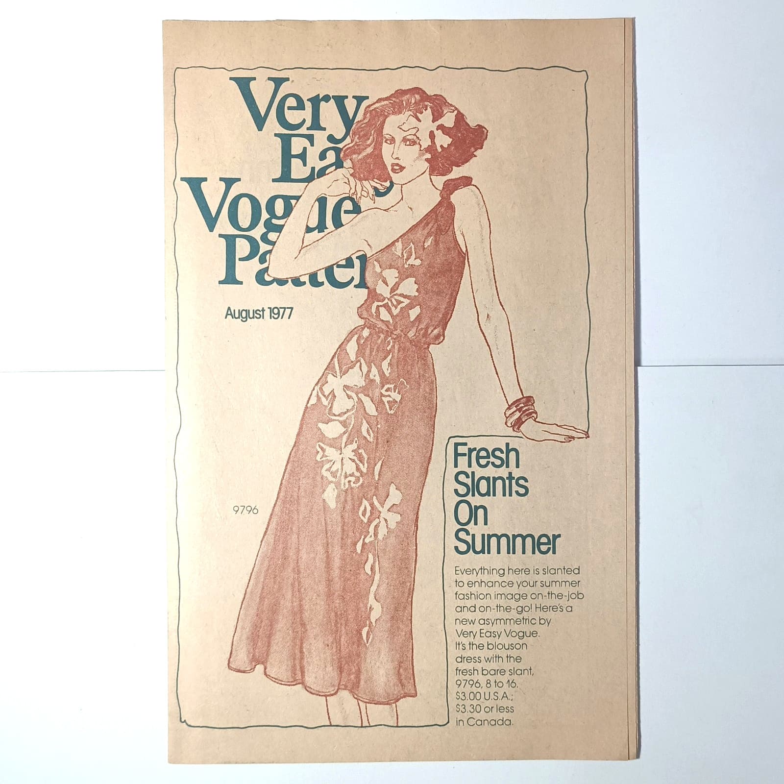 Very Easy Vogue Patterns August 1977 newsletter 1970s fashion Carson Pirie Scott
