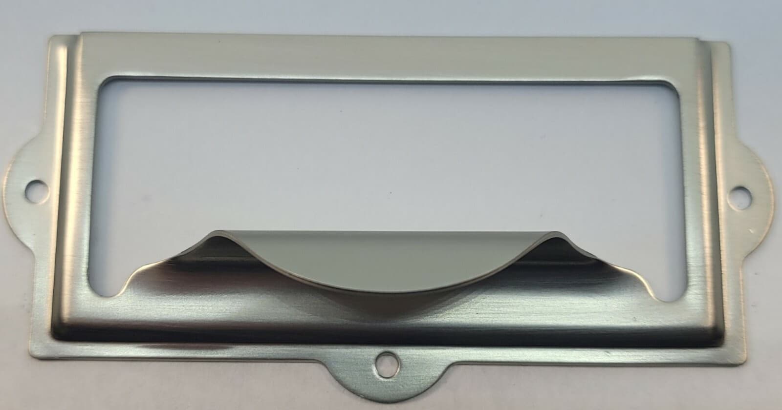 1.75" File Cabinet Card Holder Pull handle brass nickel bronze black fancy antiq