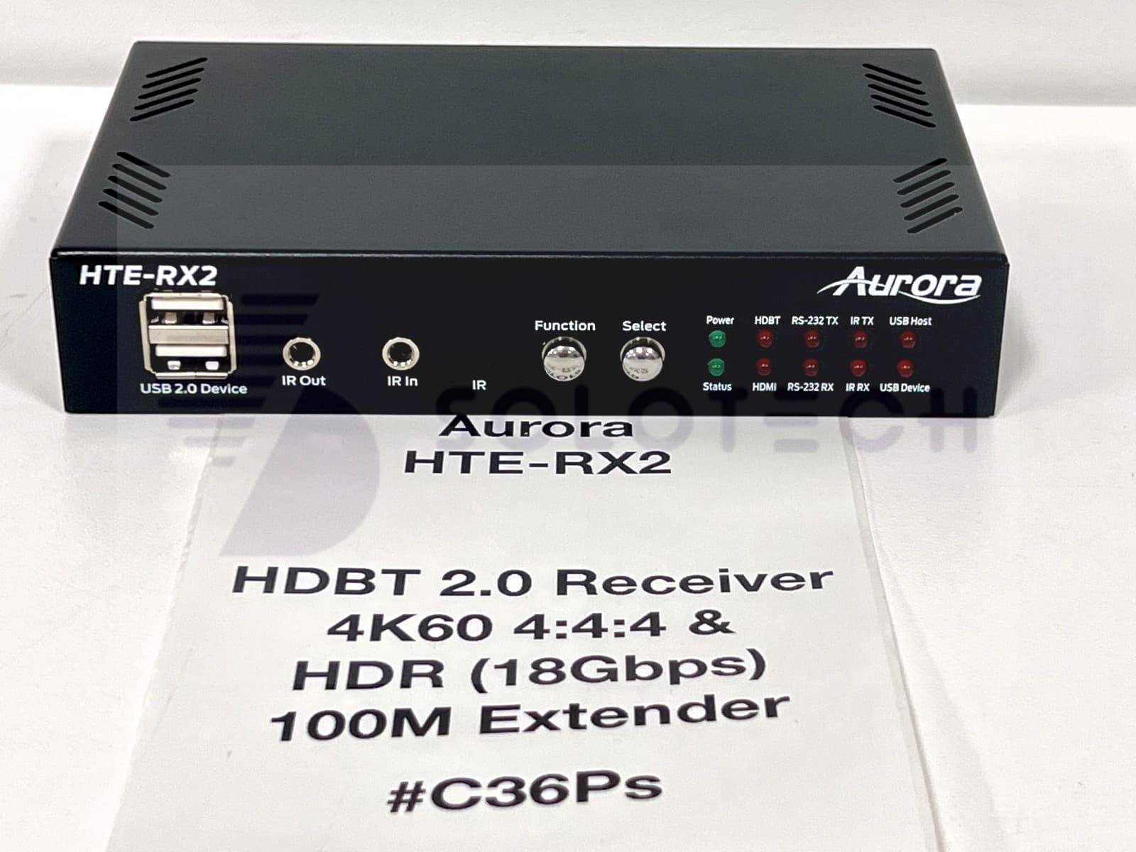 Aurora HTE-RX2 HDBT 2.0 Receiver 4K60 4:4:4 & HDR (18Gbps) 100M Extender - #C36p