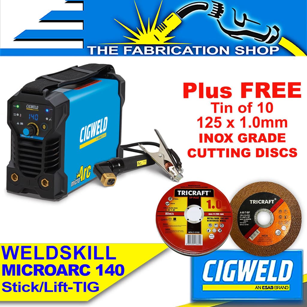 Cigweld 140A DC Weldskill Welder MicroArc Stick Lift TIG Arc Portable W1008162