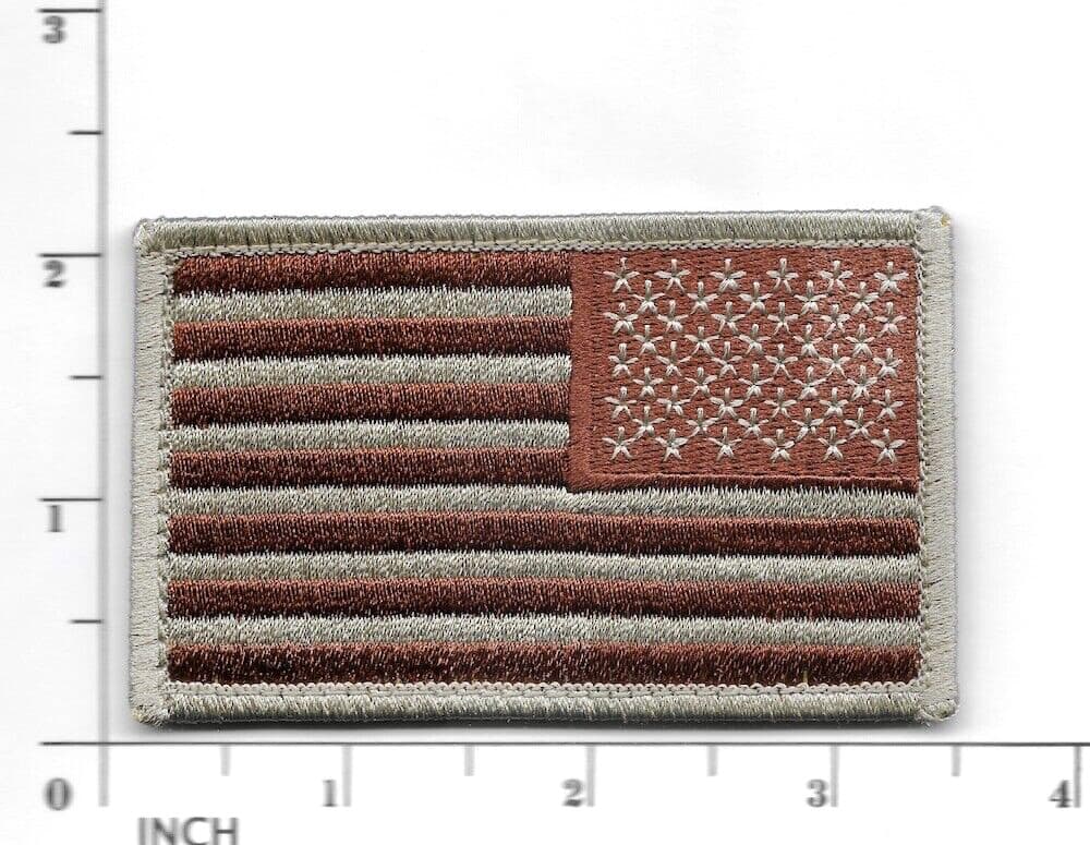 United States American FLAG desert TAN w/ Hook & Loop ! Reversed Field PATCH USA