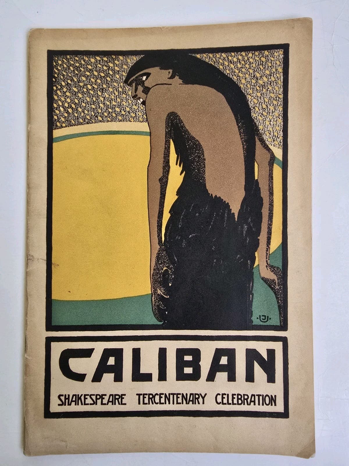 1916 Antique CALIBAN Program NYC Shakespeare Tercentenary Celebration ILLUST SC