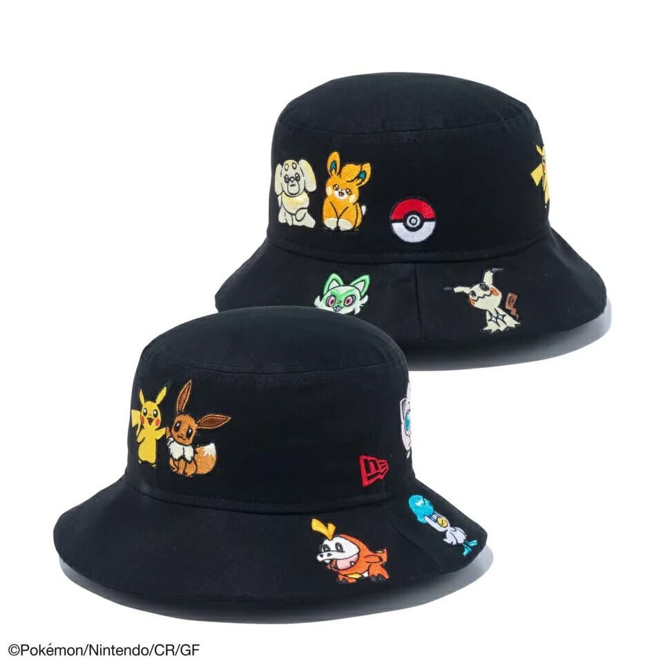 New Era Pokemon Collaboration Kid's Bucket 01 Pikachu Eevee 14124520 M/L