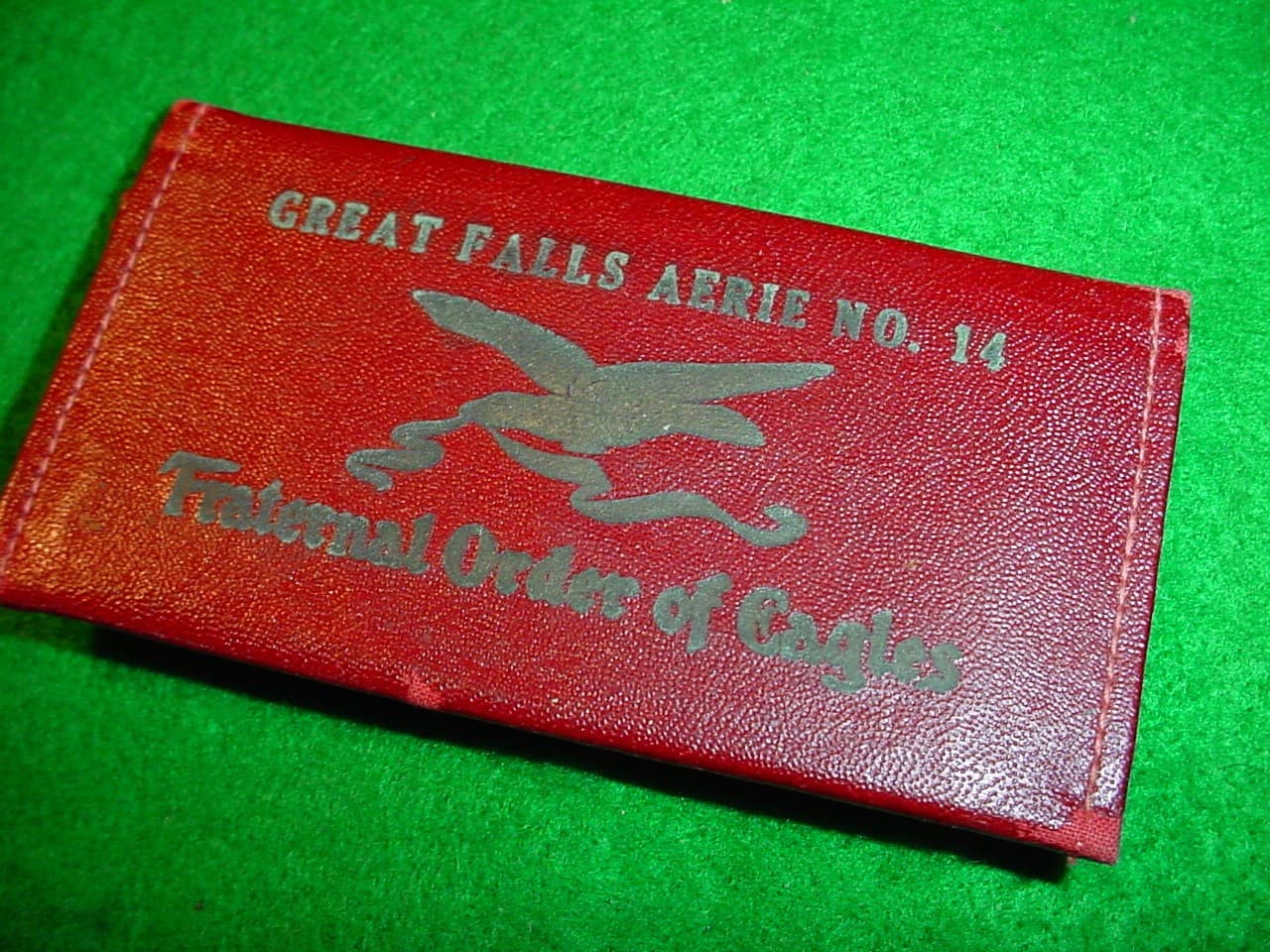 1929 Fraternal Order of Eagles Pouch with Certificate, By-Laws, Great Falls, MT