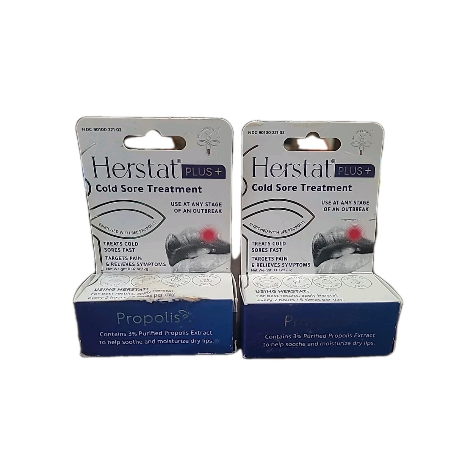 2 Herstat Plus+ with Propolis Cold Sore Treatment .07oz