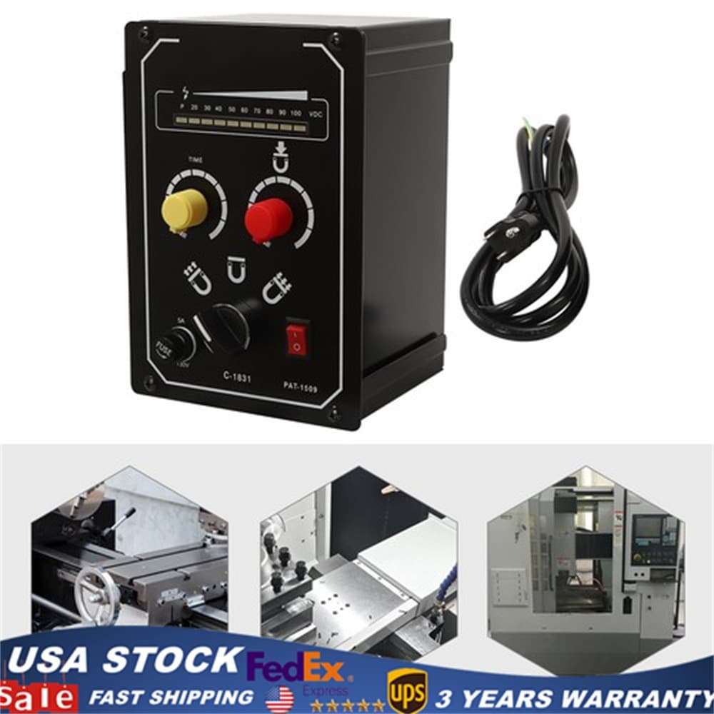 Electro Magnetic Chuck Controller 0-100V 5A DC Magnetic Force Adjustable 110V