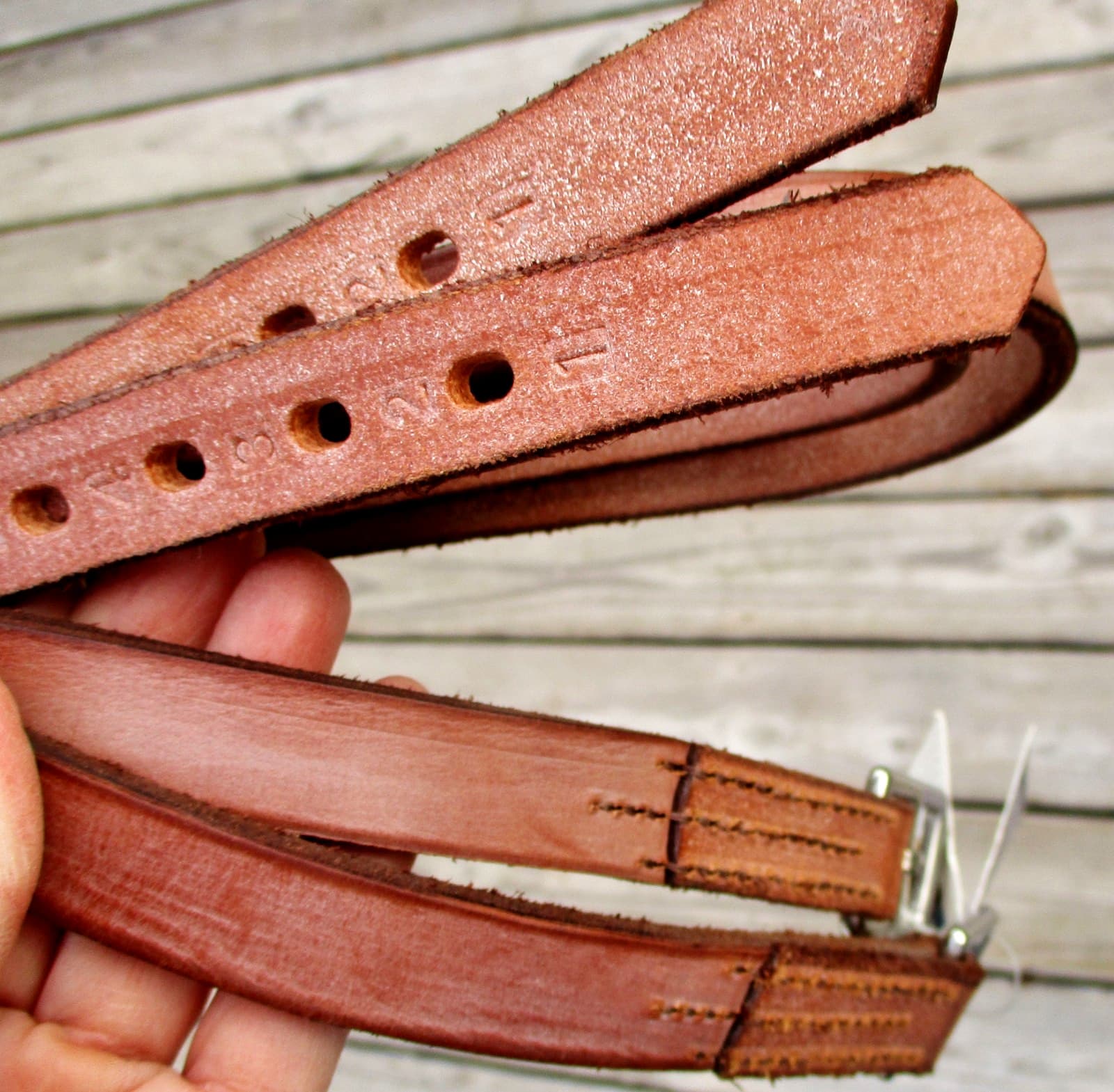 Deluxe English Saddle Stirrup Leathers "3/4 x 54" -Beveled Edges-Numbered Holes