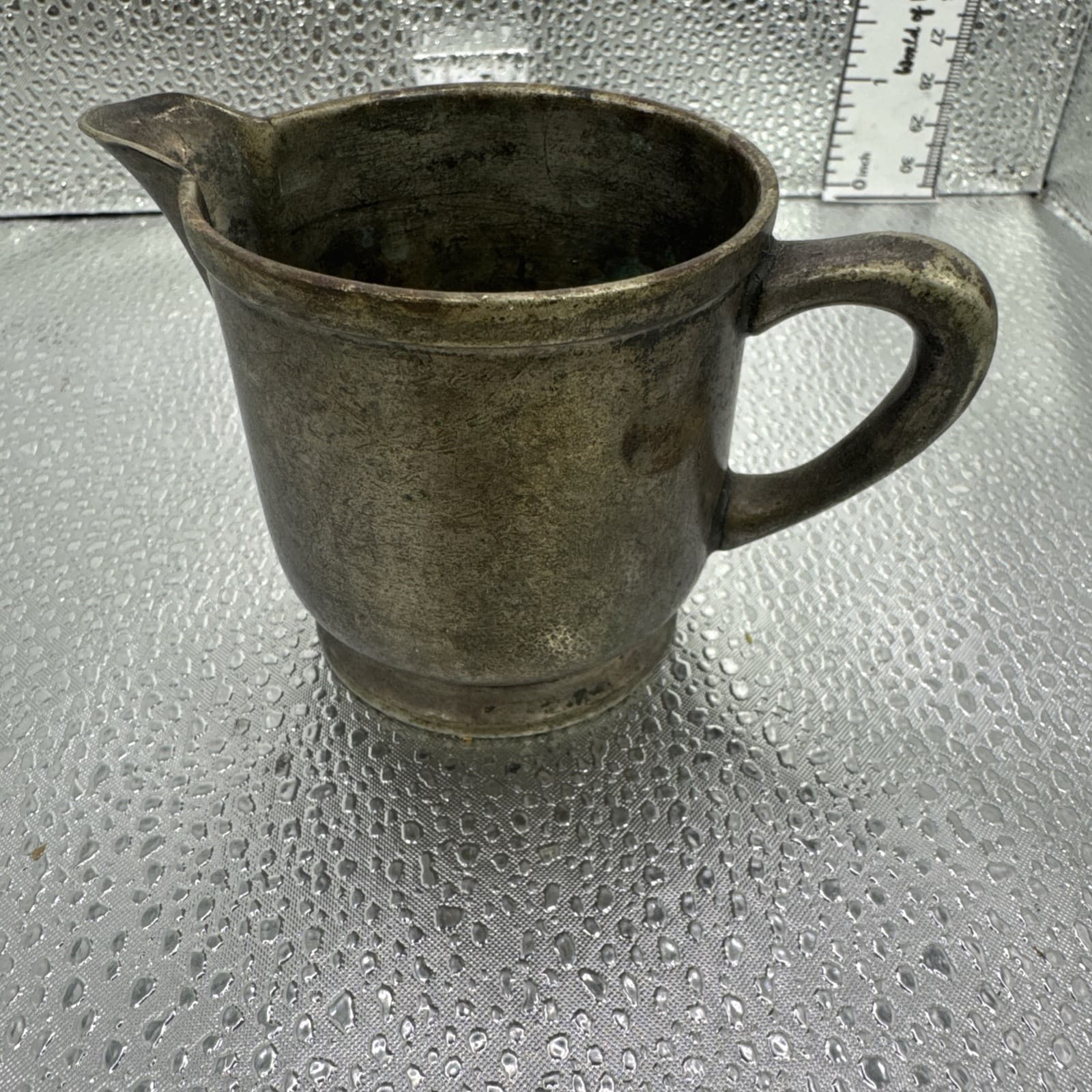 Vintage Wear Brite Nickel Silver Soldered Small Creamer Pitcher Grand Silver Co