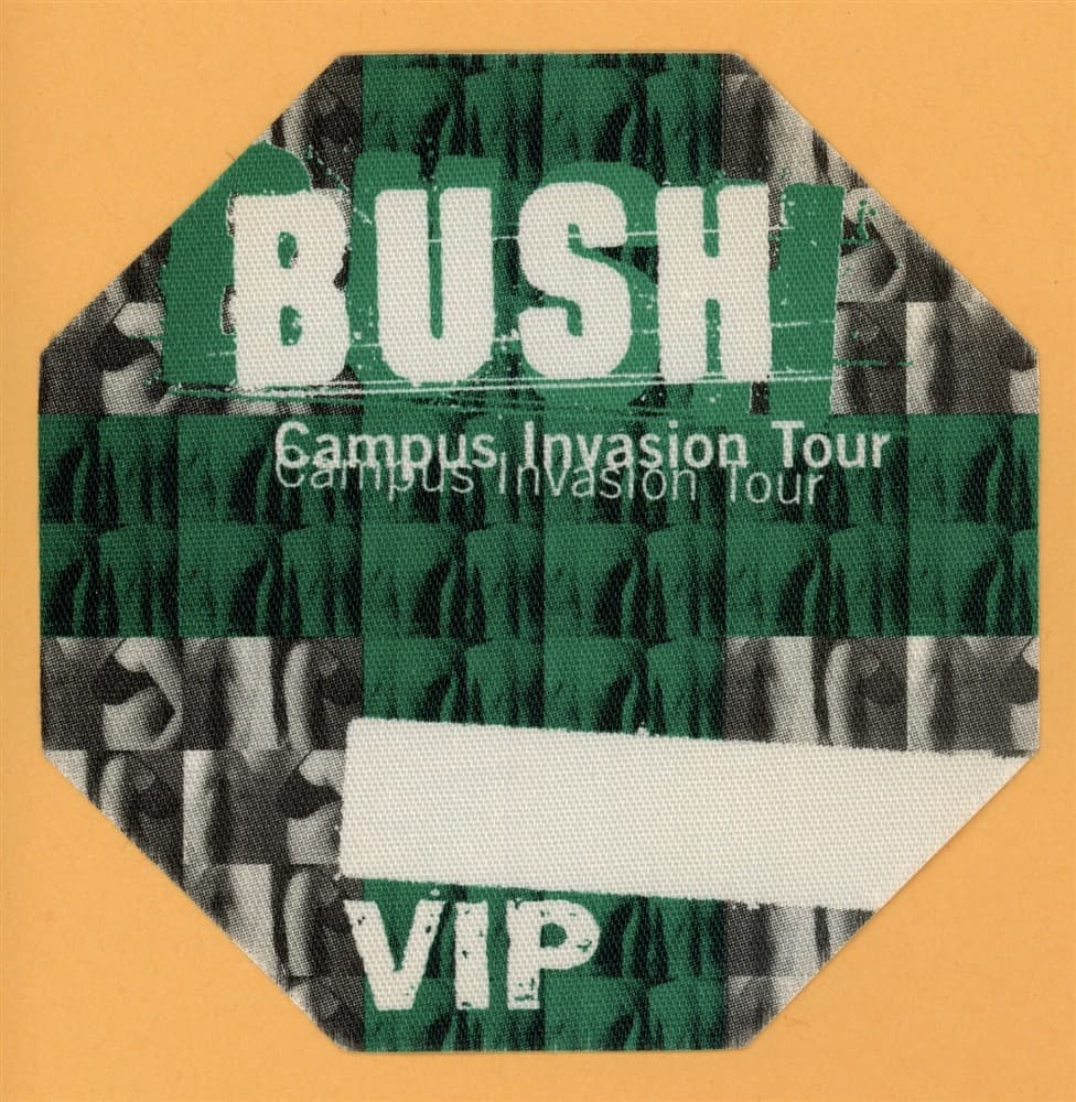 Bush 2000 Campus Invasion Concert Tour VIP Backstage Pass - Variant