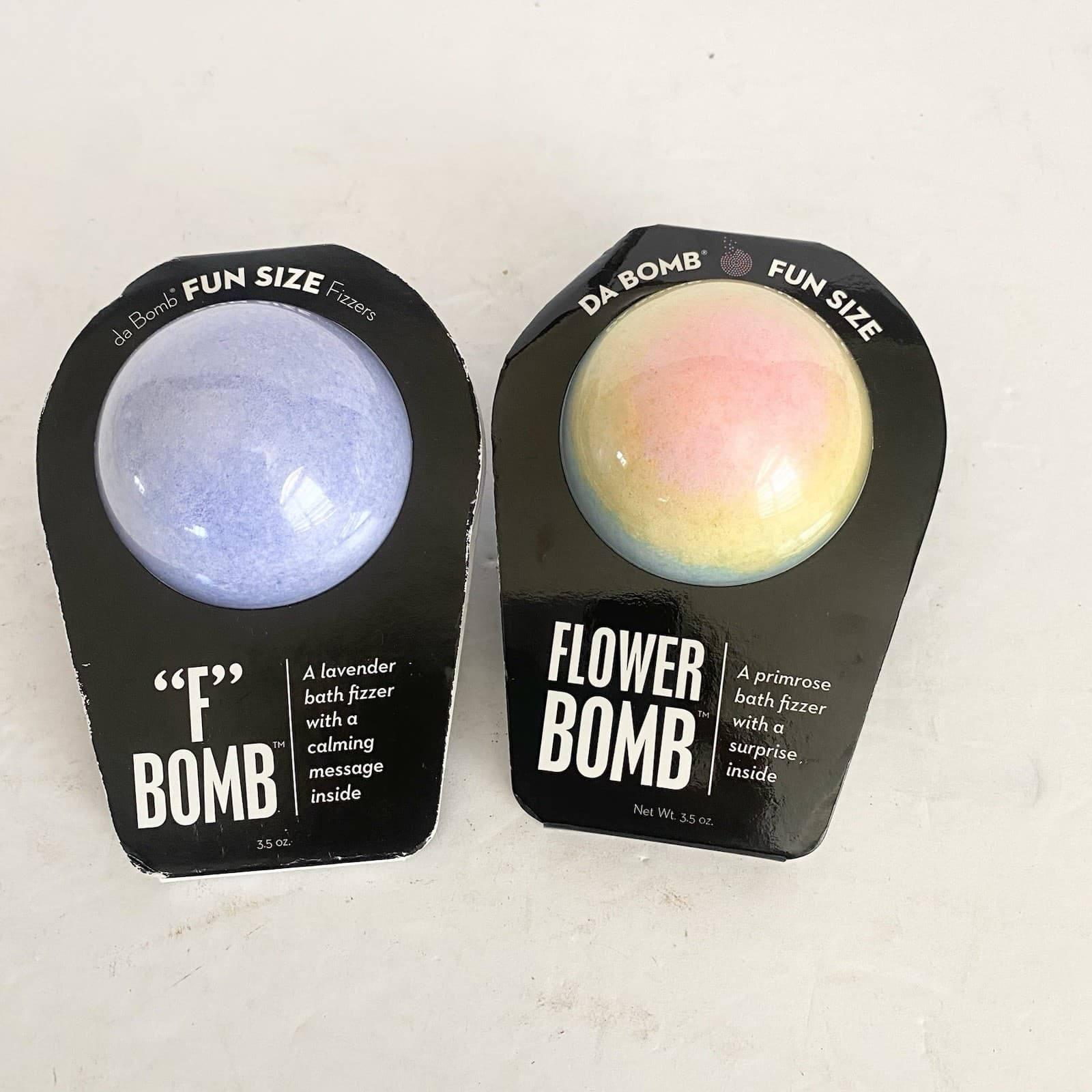 Da Bomb "F" Bomb Lavender & Flower primrose Bath Fizzers Lot Of 2 Fun Sz 3.5oz