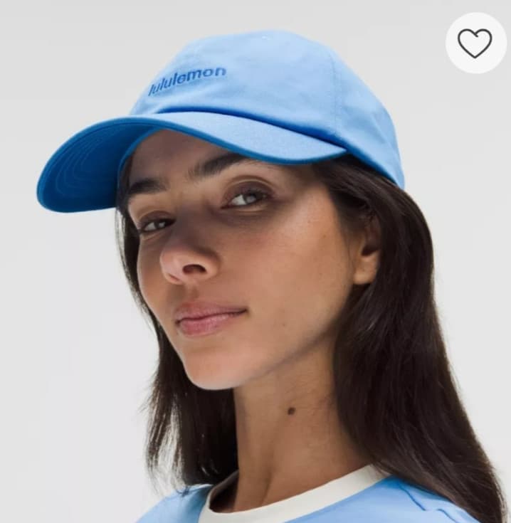 Lululemon Classic Ball Cap Unisex Wordmark Blue L/XL Embroidered Adjustable Run