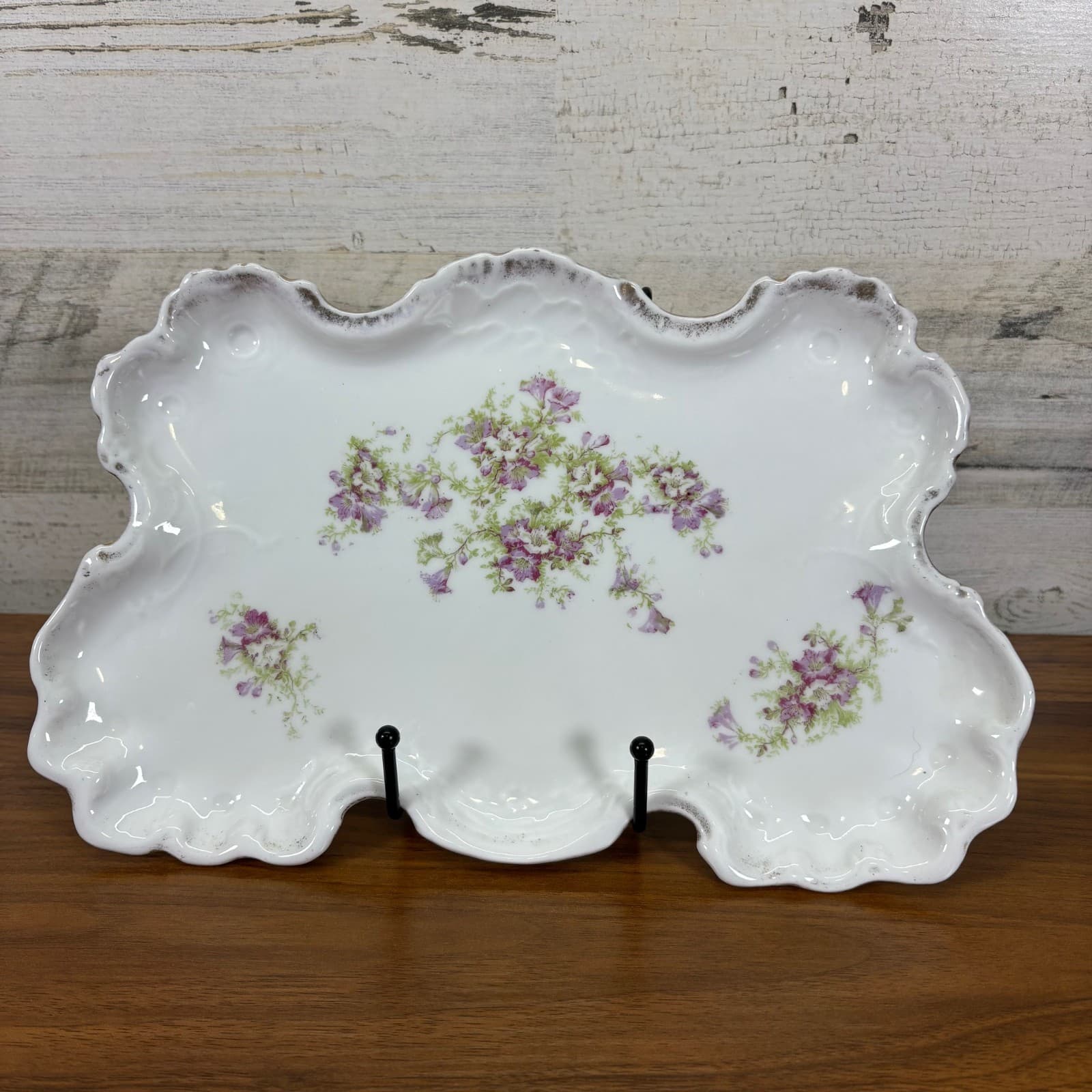 Antique Victoria Austria Scalloped Serving Platter 11" x 7"