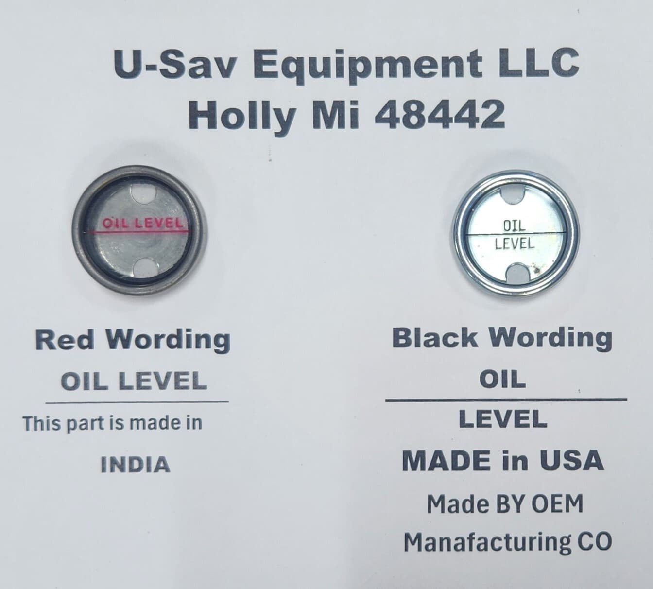 NEW Hobart Mixer Oil Level Gauge 60 80 140 Qt Sight Glass Gage 00- 022793 India