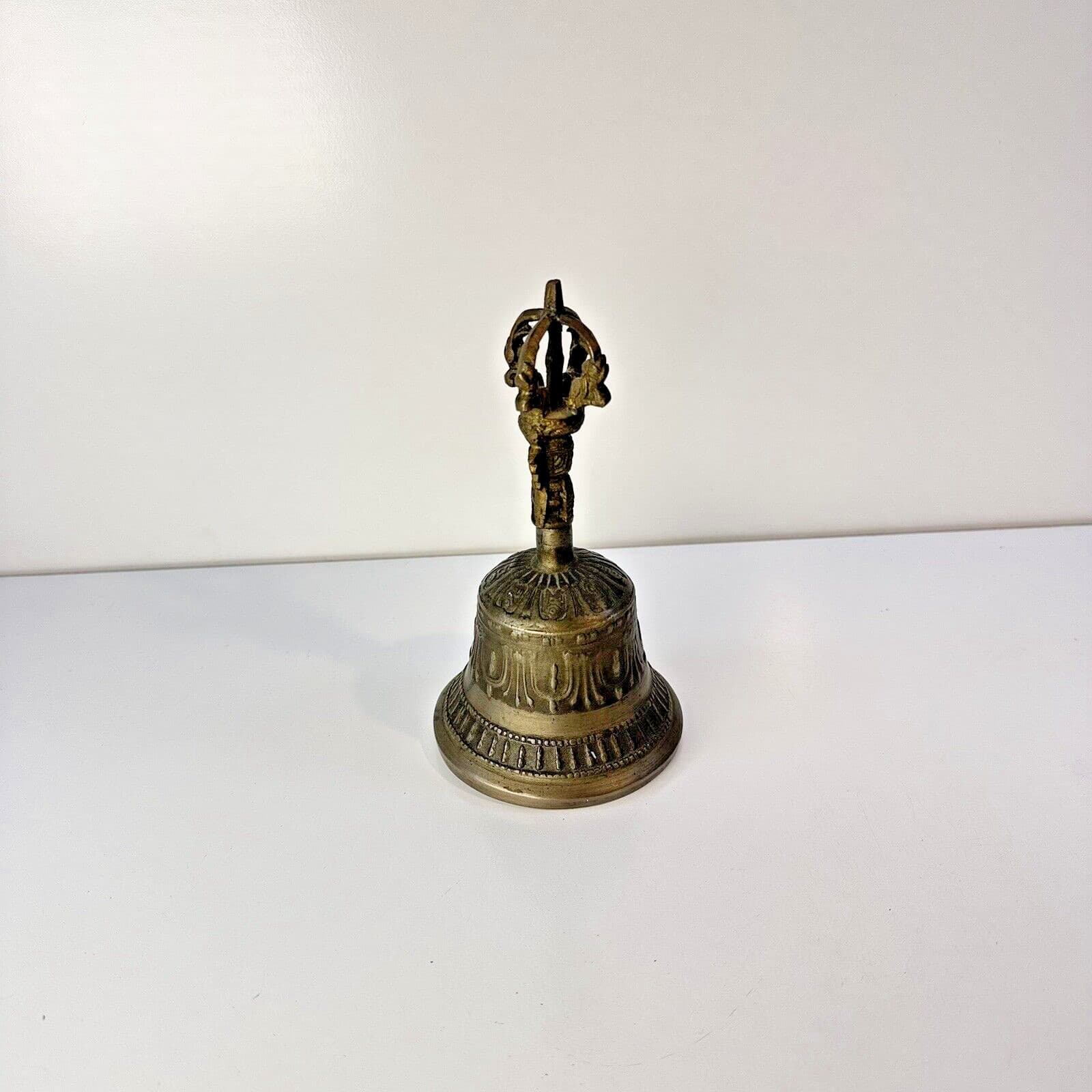 Tibetan Temple Metal Meditation Bell (Bronze?) Vintage Chimes Ritual Exorcism
