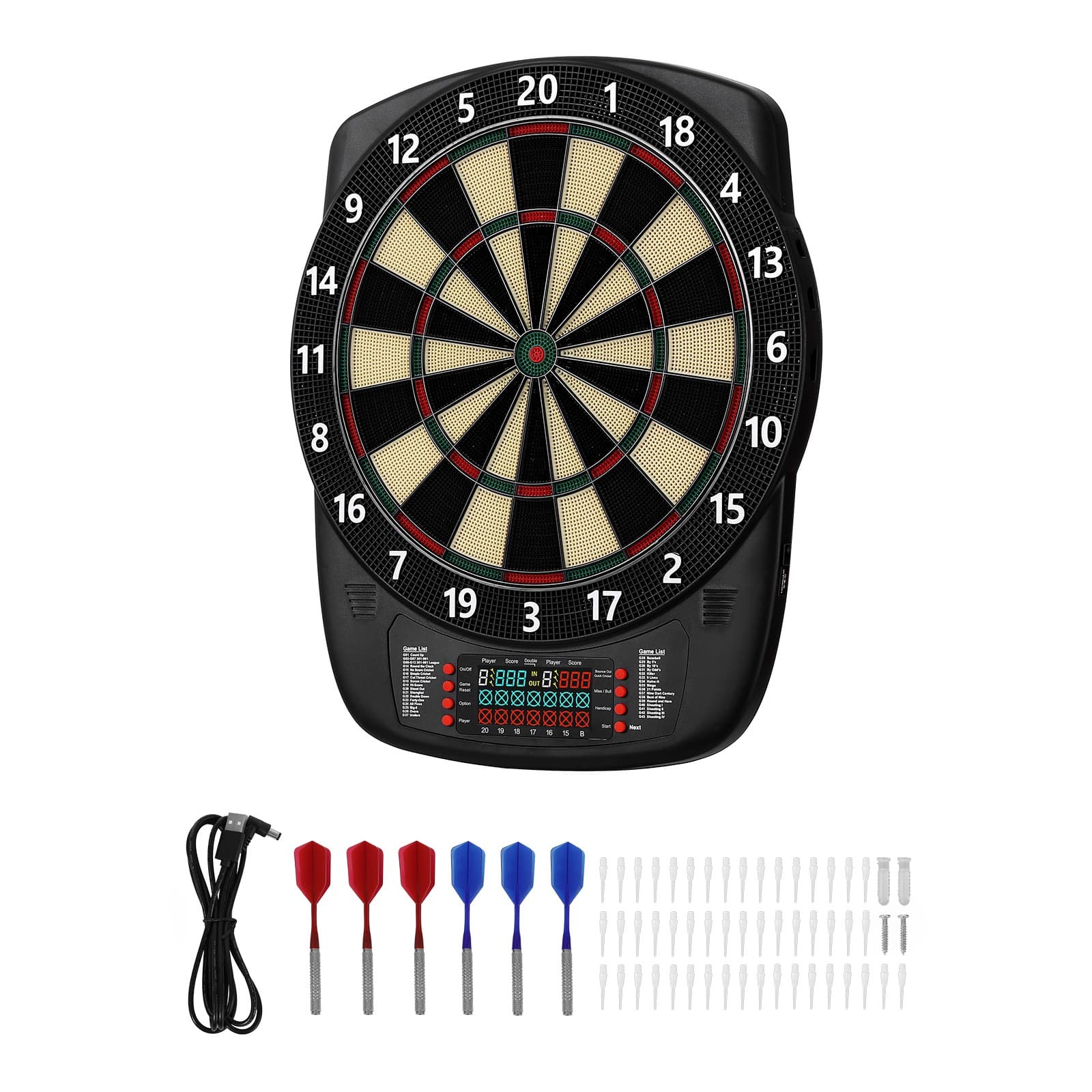 Uimoso Electronic Dartboard with 13.5" Target, 43 Games & 200+ Variations