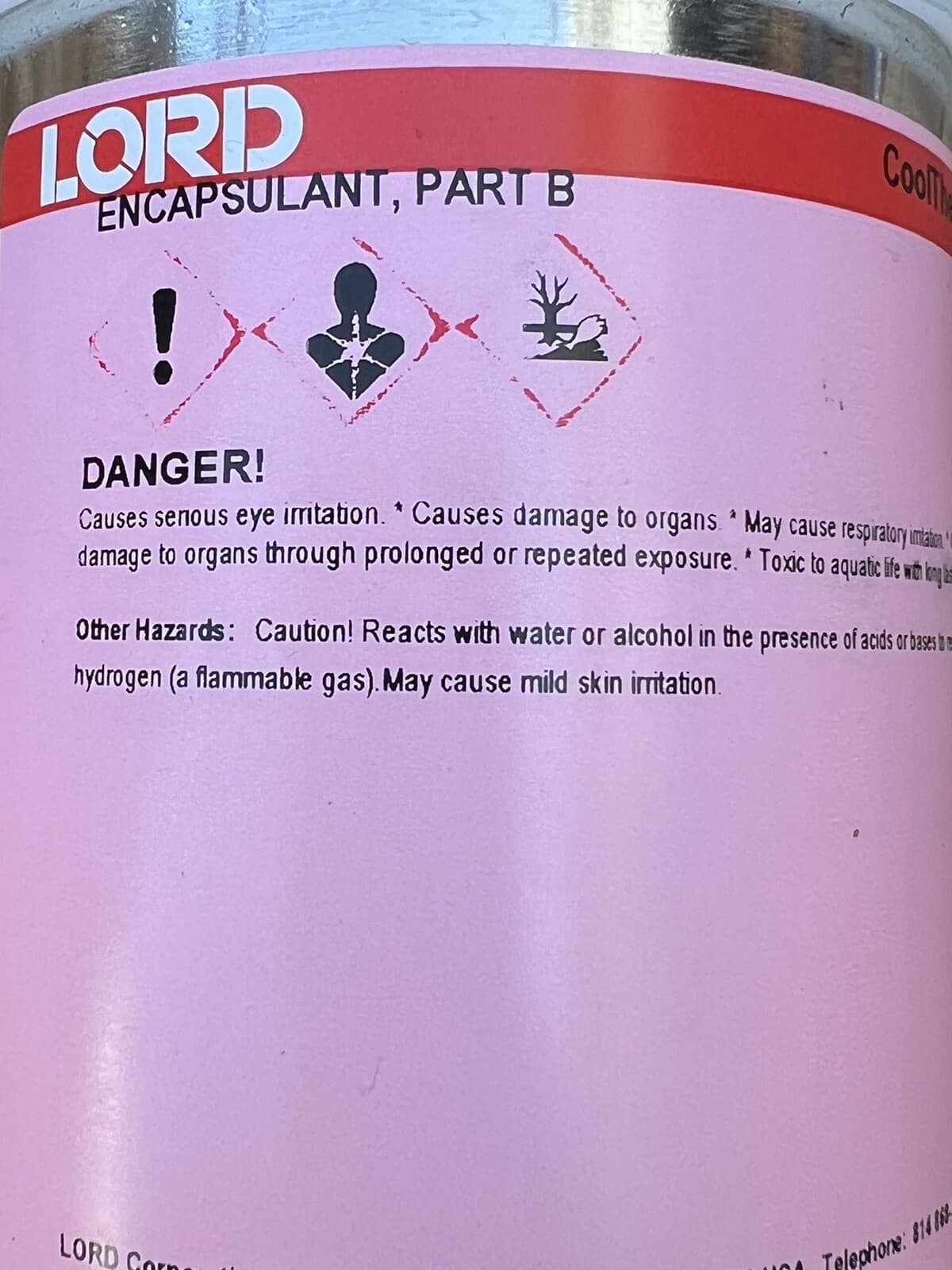 LORD ENCAPSULANT PART B CoolTherm SC-320 HARDENER