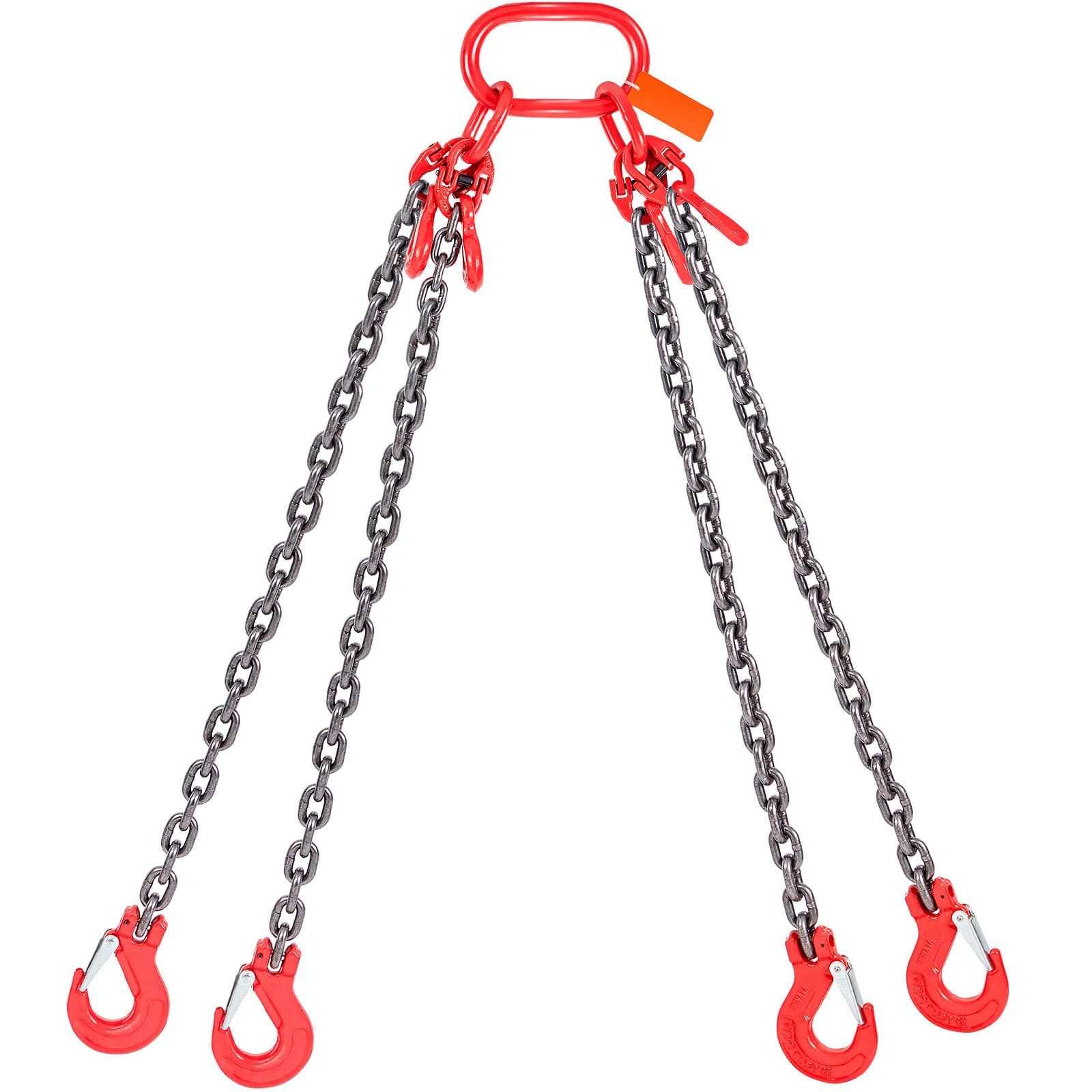 Uimoso 5/16" x 5' Chain Sling 4 Legs G80 Lifting Chain with Grab Hooks 11000 lbs