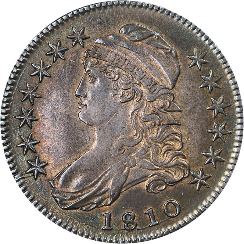 1810 Capped Bust Half Dollar Choice AU/BU 0-101a R.1 Great Eye Appeal