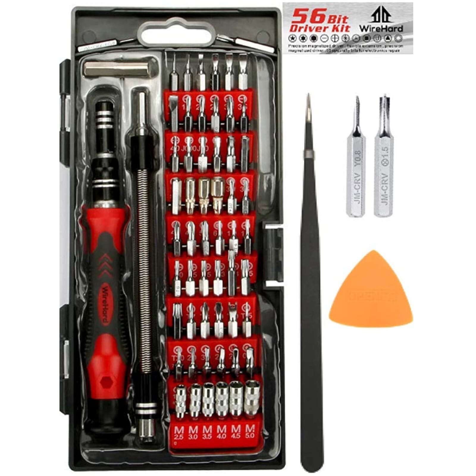 WIREHARD 62 in 1 Precision Screwdriver Set Computer Repair Tool Kit Magnetic Bit