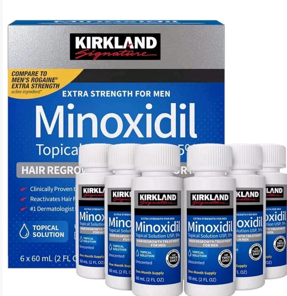 Kirkland Minoxidil 5% Extra Strength Men 6 Month Supply Hair Regrowth Solution
