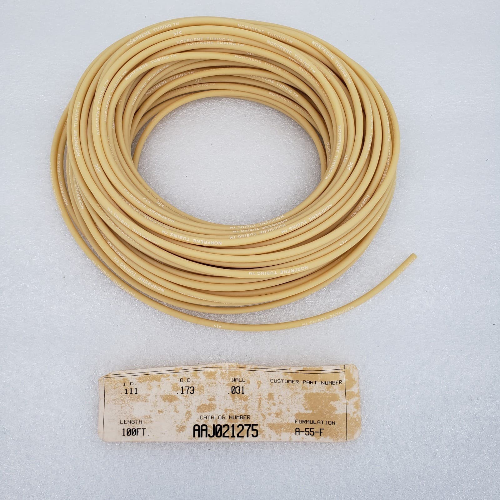 100 Feet Norprene Tubing AAJ021275 ID: .111 OD: .173 Wall: .031 A-55-F