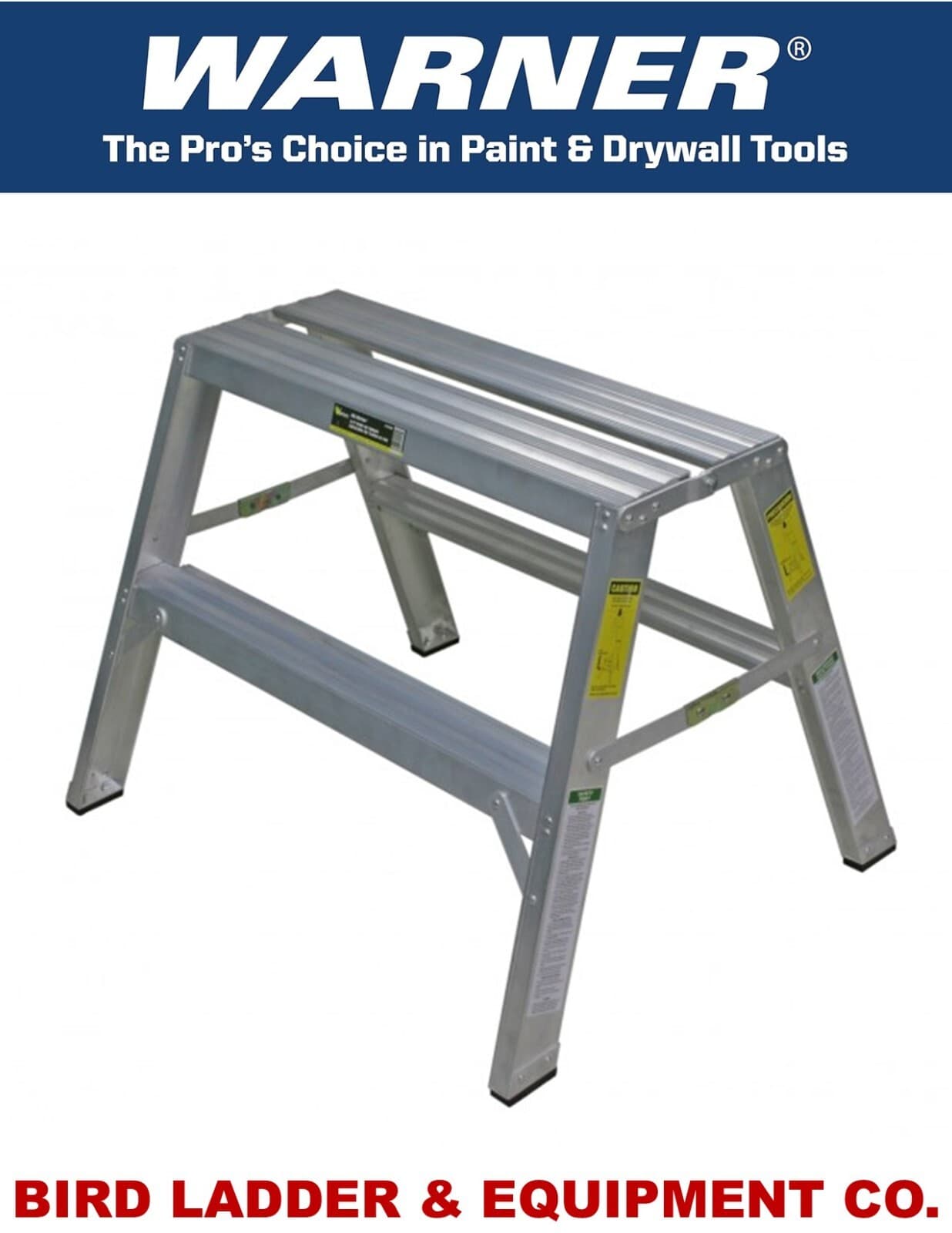 Warner Tool 10225 - 24" x 28-1/2" EZ-Stride Step-Up Bench Drywall Step Ladder