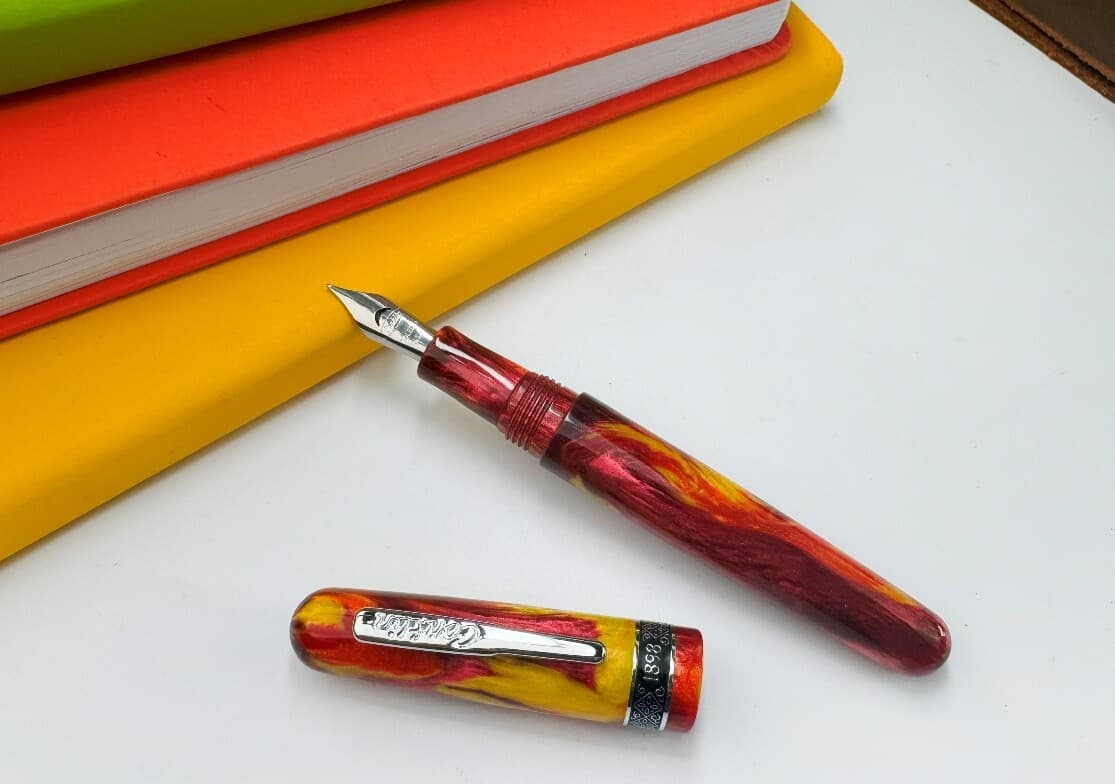 Conklin Misto Exclusive Jonathan Brooks Resin Fountain Pen, Lava Flow, Free Nib