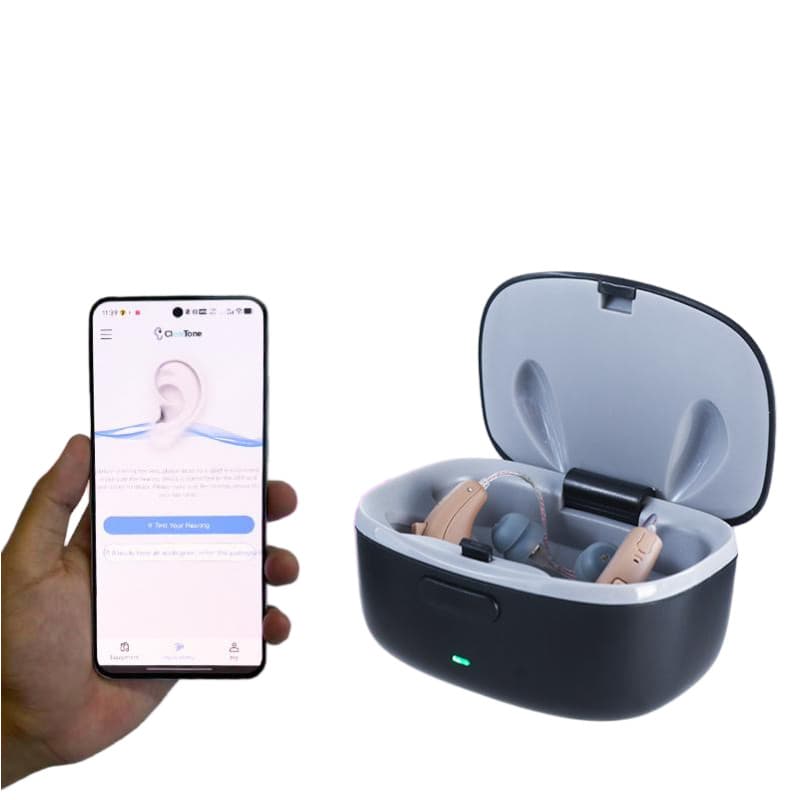 OTC Rechargeable Bluetooth Hearing Aids For Seniors With APP Control Streaming