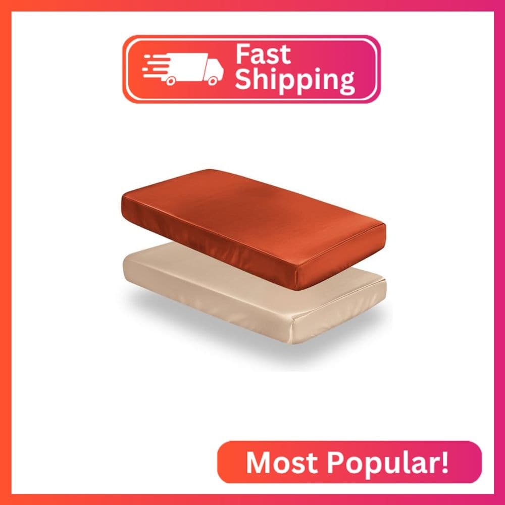 SiinvdaBZX 2 Pcs Satin Crib Sheets for Baby Hair, Silky Soft Fitted Crib Sheets