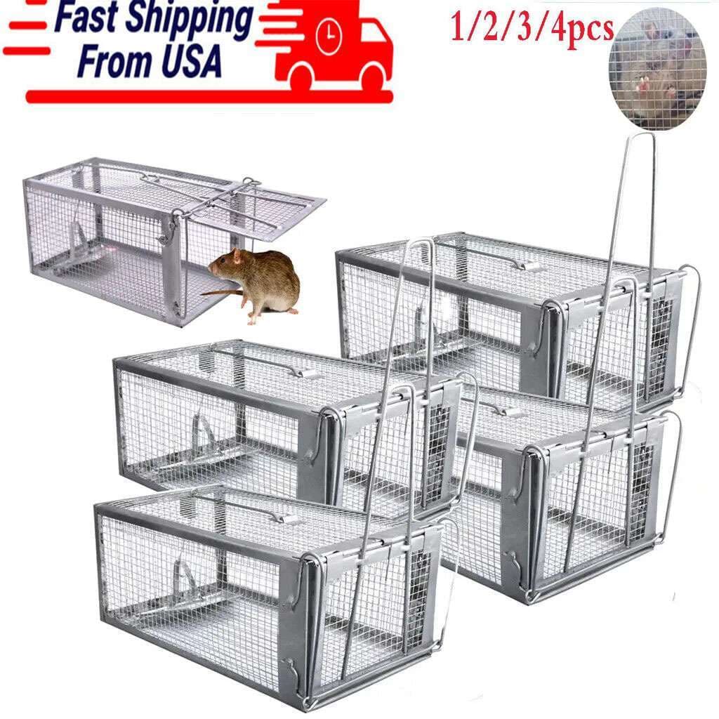 1-4X Live Humane Cage Trap For Squirrel Chipmunk Rat Mice Rodent Animal Catcher