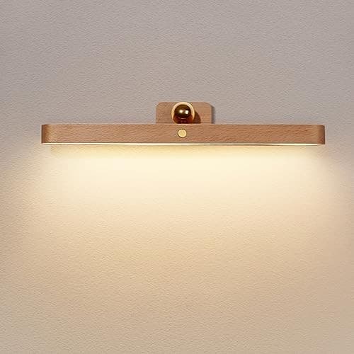 Led 360° Rotatable Magnetic Battery Operated Wall Lights USB Brown 1PCS