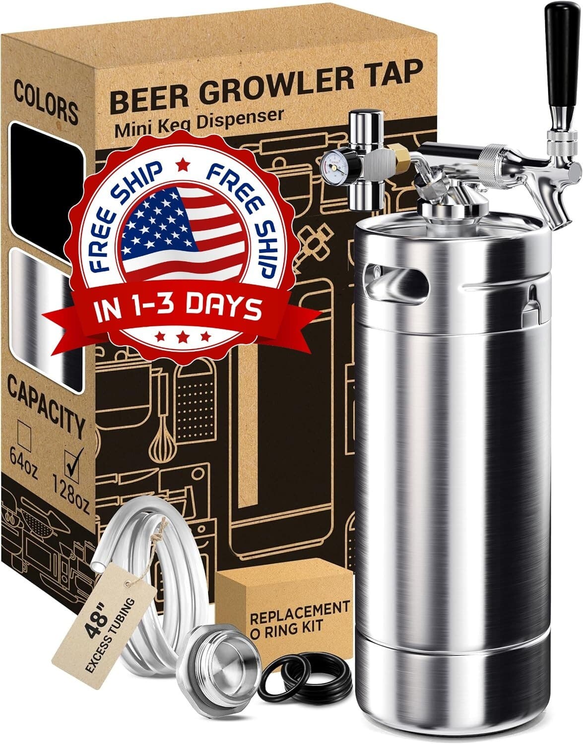 Sistema de grifo Growler presurizado para cerveza artesanal barril de 128 oz NEW