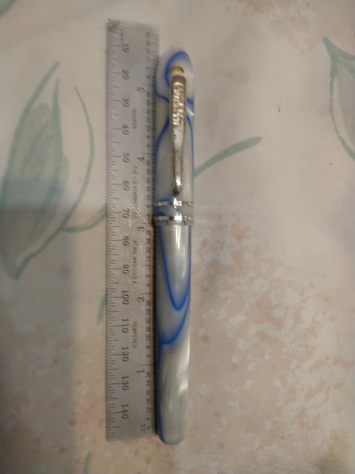 Conklin Symetrik Modern Blue & White Marble Roller Ball Pen