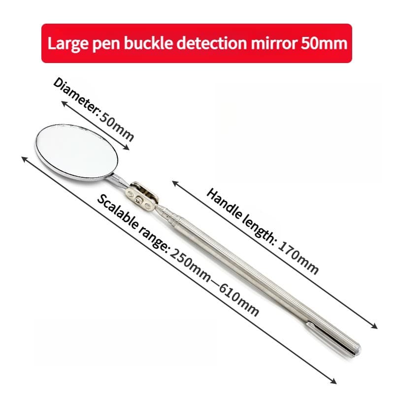Multifunctional universal folding telescopic reflector 30-85mm inspection mirror