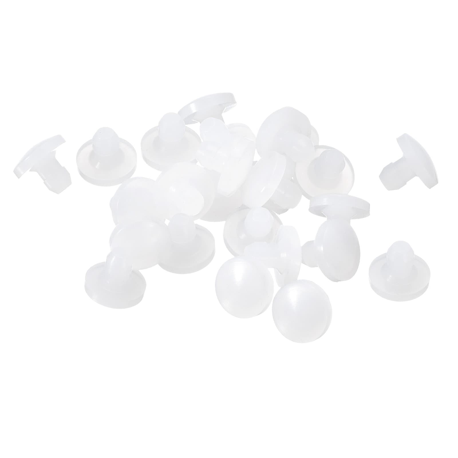 25Pack Silicone Plugs Rubber Round Hole Plugs for 2.5-3mm Hole Translucent