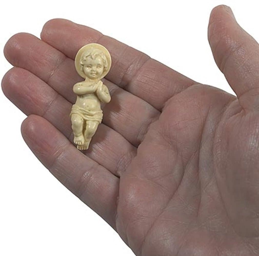 Small Plastic Baby Jesus Figurine 1 3 4 Inch for Nativity Kings Cake Christmas