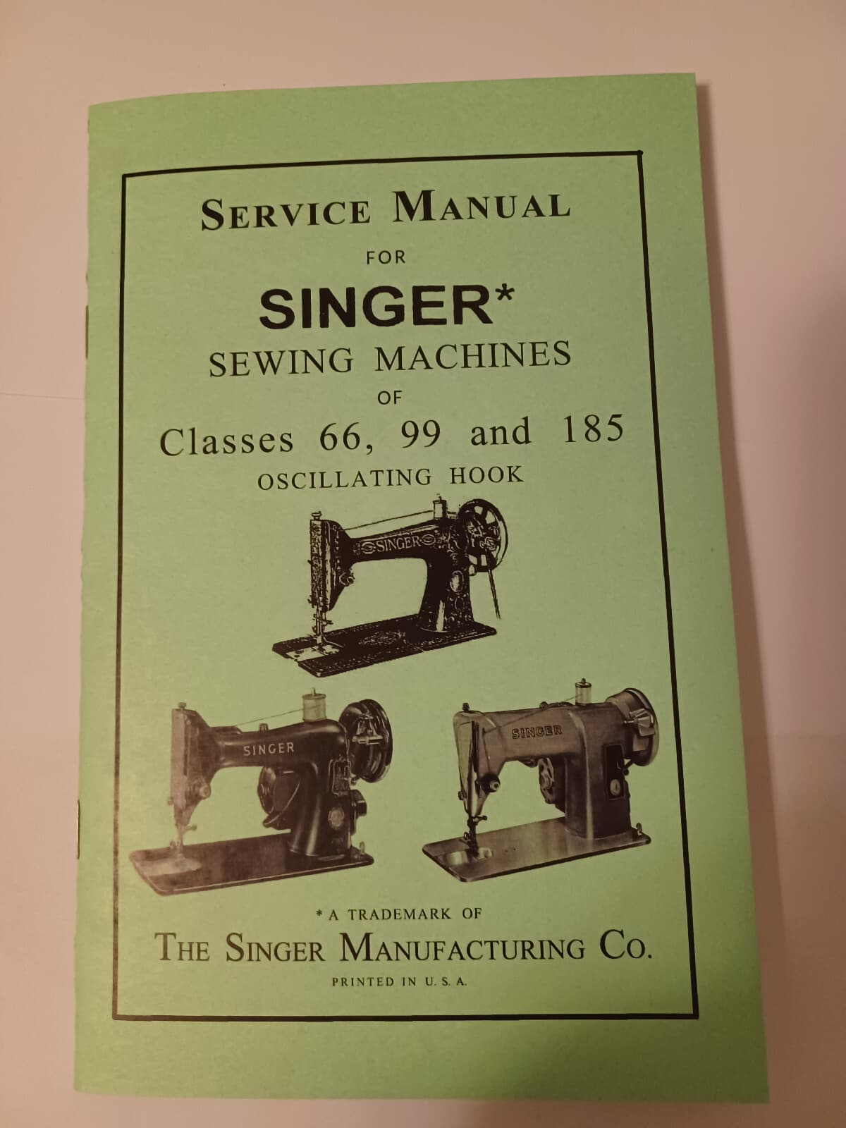 Singer 185 Service Manual, Service and Timing, also 99, 66, and Machines
