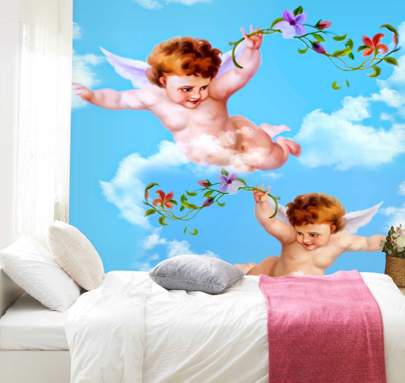 3D Angel Baby G1682 Wallpaper Wall Murals Removable Self-adhesive Honey