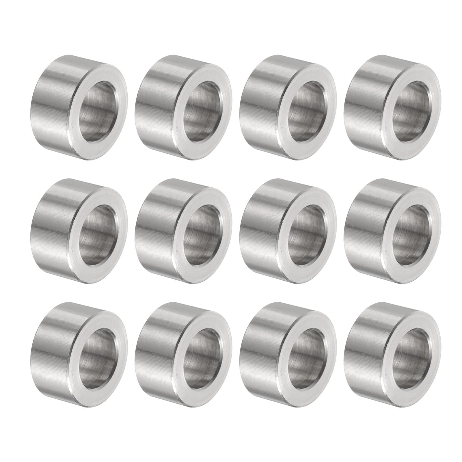 12pcs Stainless Steel Spacer 12mm Bore x 20mm OD x 10mm Length
