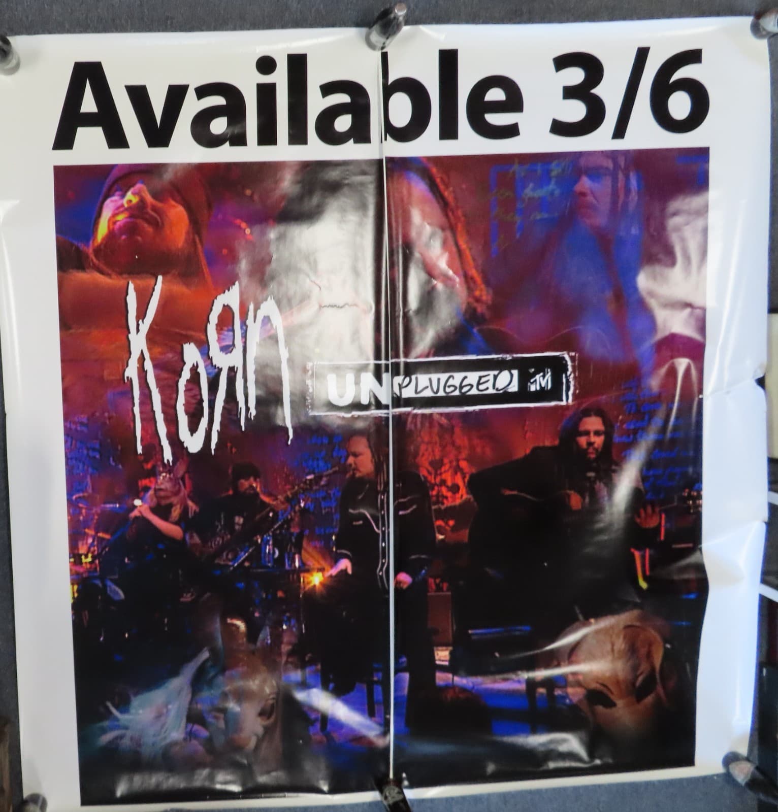 2007 KORN MTV Unplugged Available 3/6 Promo Poster JONATHAN DAVIS Munky FIELDY