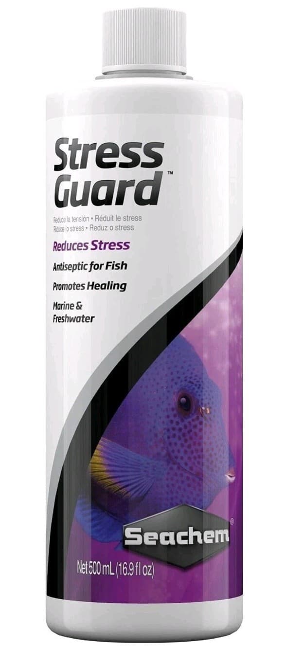 Seachem StressGuard Fresh/Saltwater REDUCES AMMONIA FISH ANTICEPTIC HEAL 500 mL