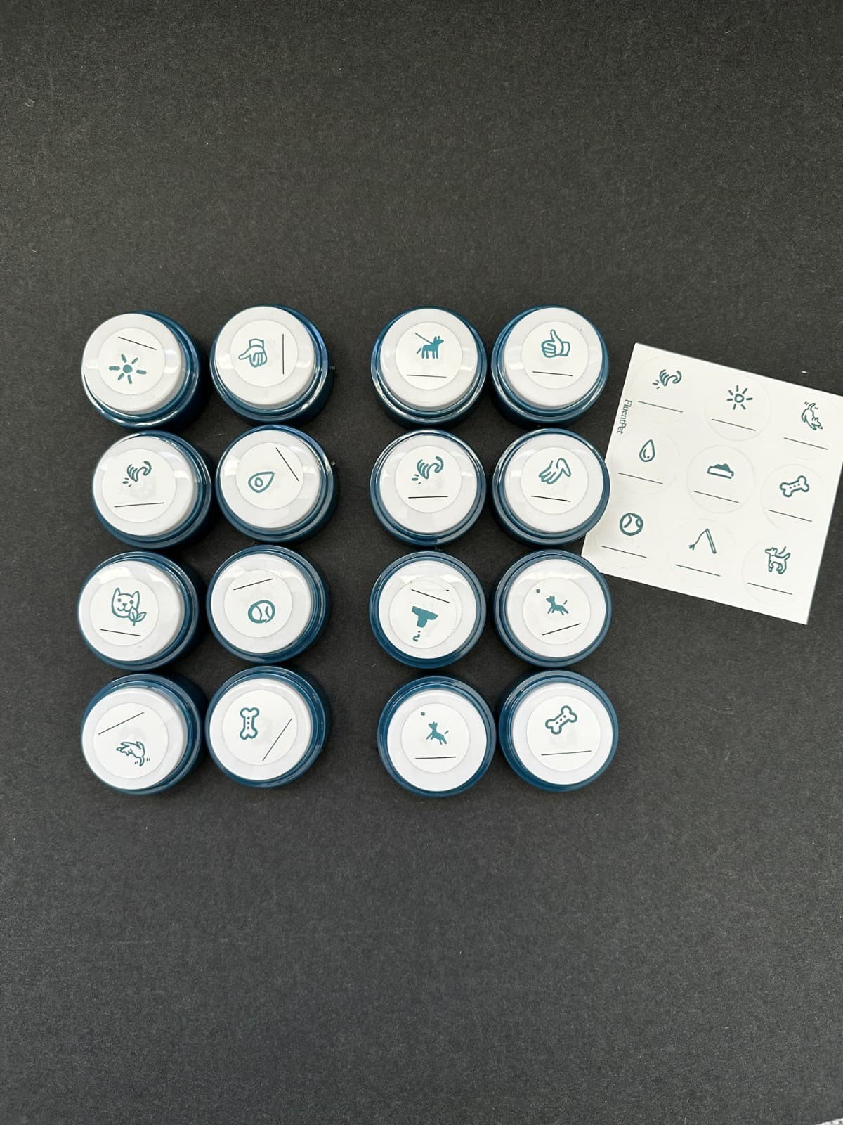 FluentPet Basic Buttons - Set of 16 - Open Box - Recordable - Used