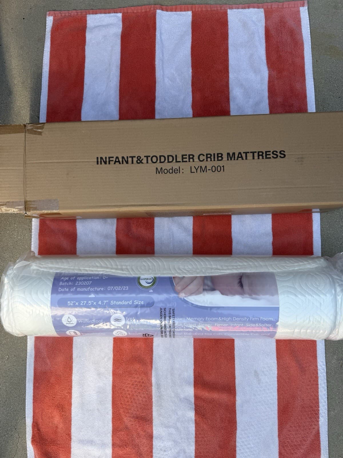 NEW Infant & Toddler Double Sided Memory Foam Crib Mattress 52" x 27.5" x 4.7"