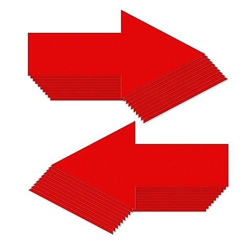 Arrow Floor Sticker 10"×5" Directional Floor Decal Self-Adhesive Removable Red