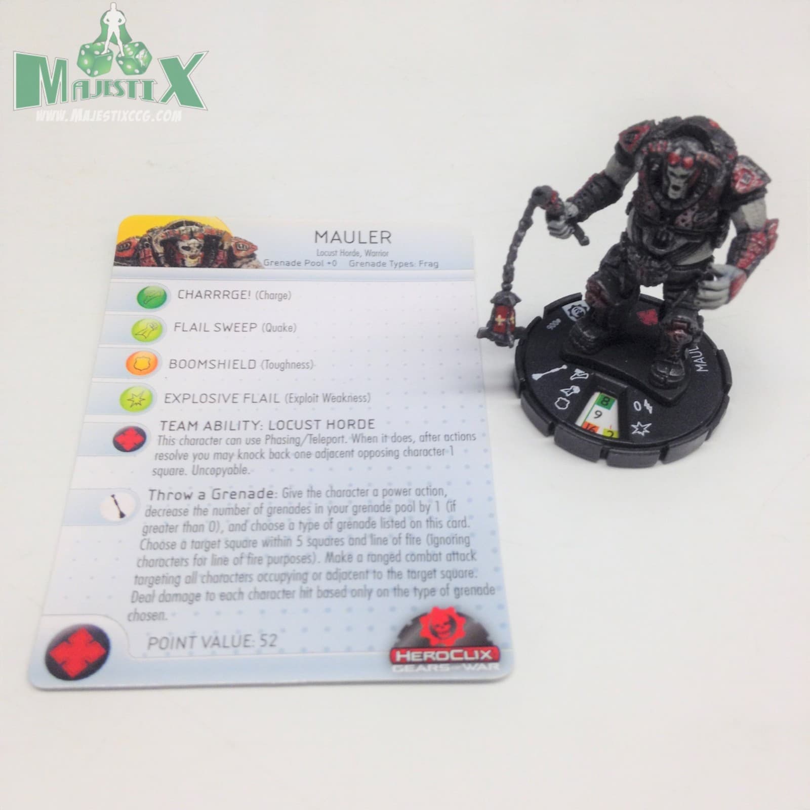 Heroclix Gears of War 3 set Mauler #006 Gravity Feed figure w/card!