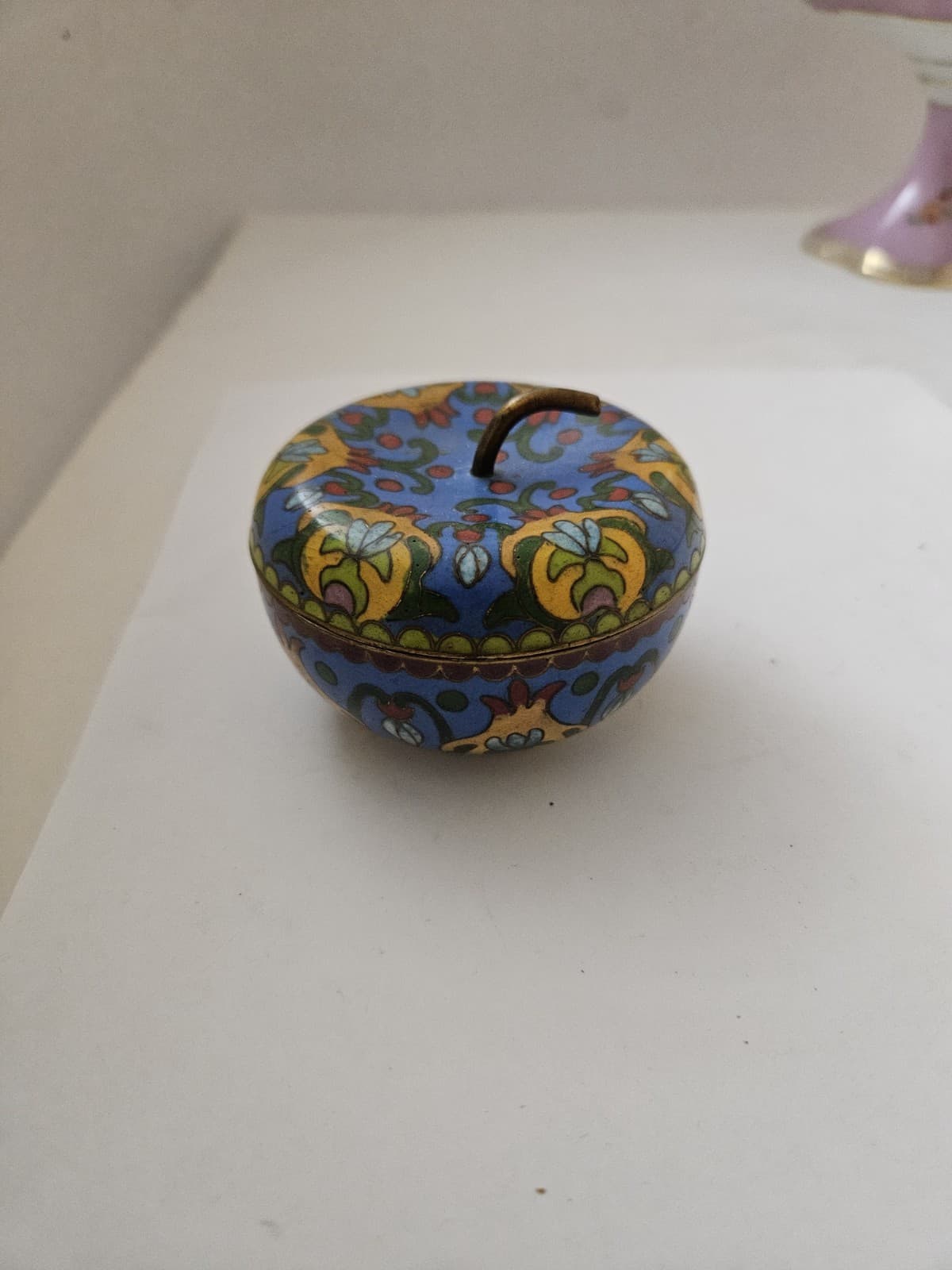 cloisonne Trinket Box Round