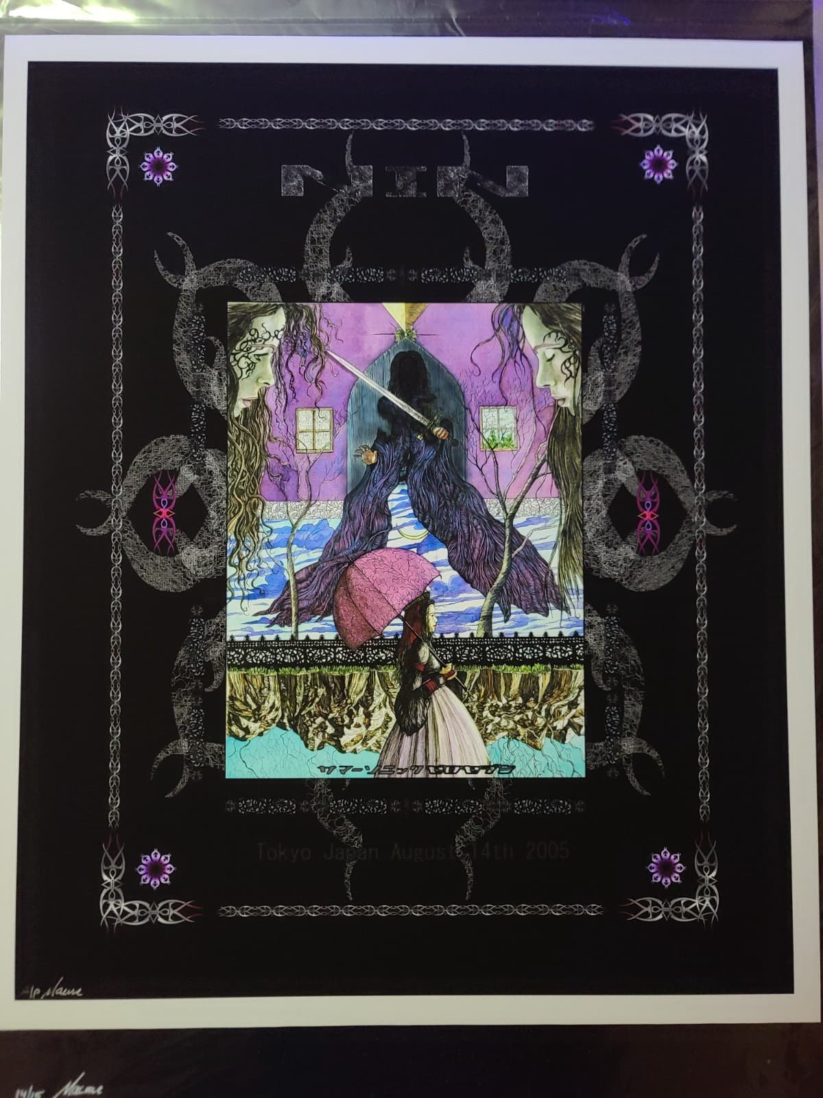 NIne Inch Nails Concert Poster Tokyo Japan 2005 Artist Proof MACRAE Trent Reznor