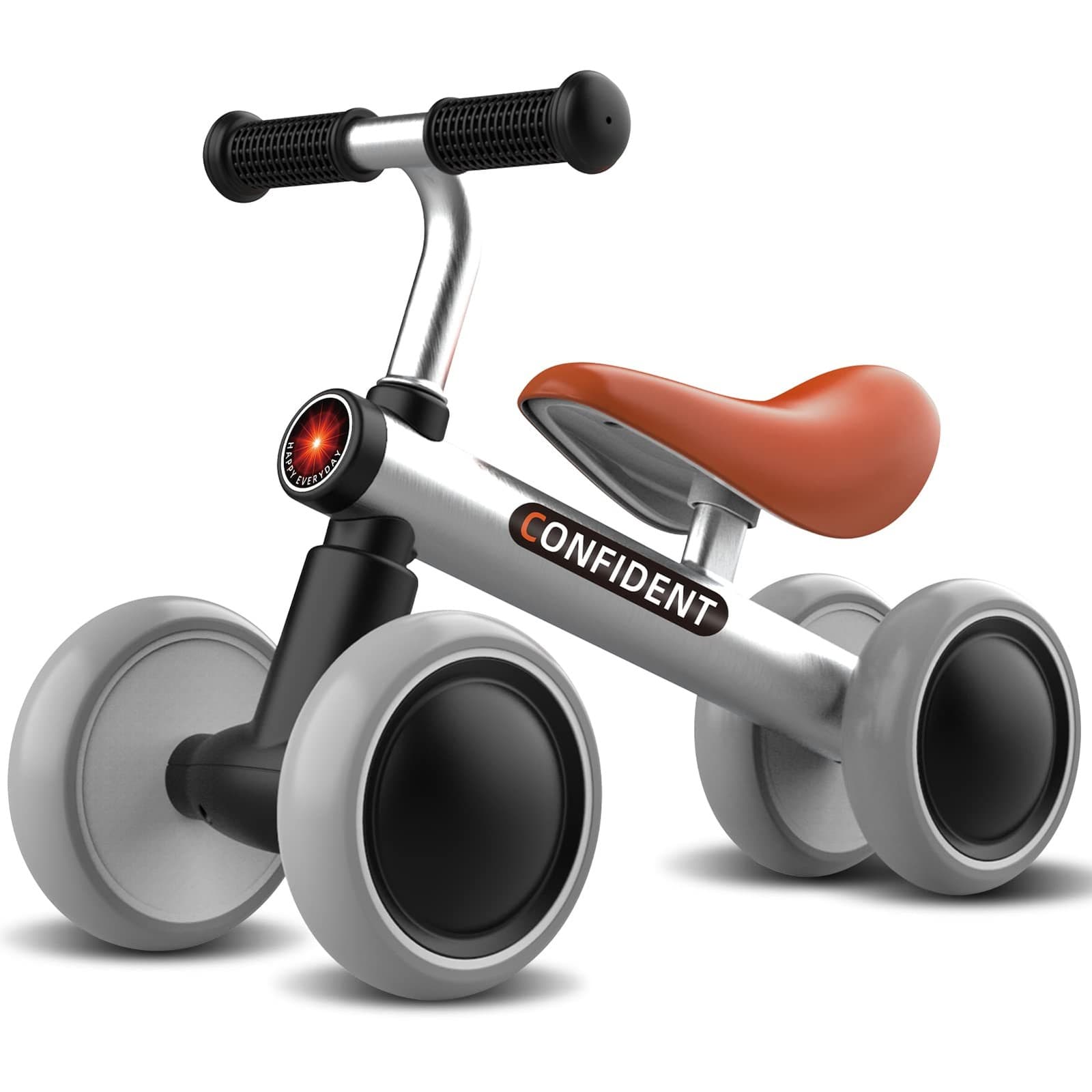 Bicicleta De Equilibrio De 4 Ruedas Con Mango Antideslizante Para Niños Pequeños