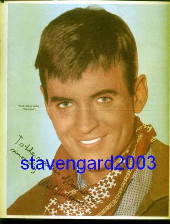 WILL HUTCHINS Sugarfoot PRINTED SIGNATURE POSTER Argentina 1960's