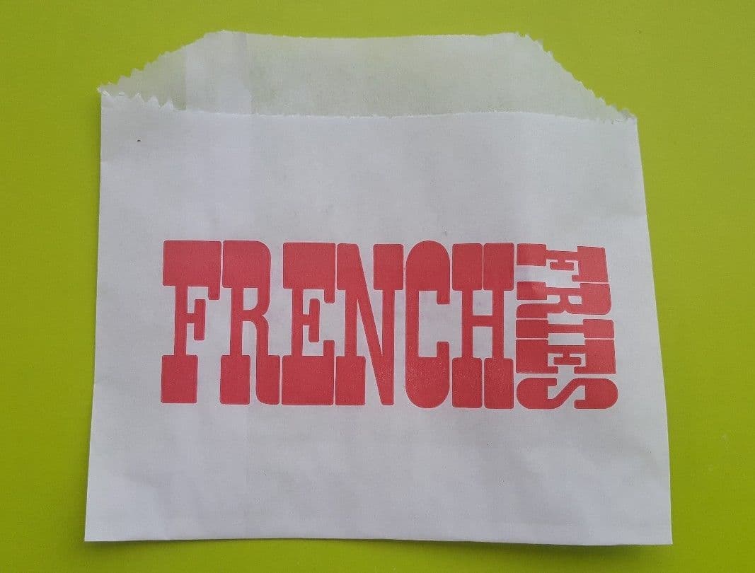 (100) French Fry Fries Disposable Bags, 4.5" x 3.5"